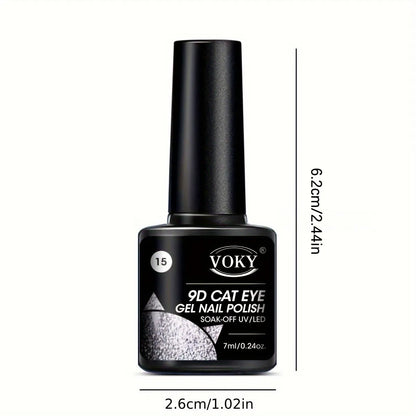 Set di smalti gel magnetici per unghie Cat Eye, 6pc Glitter Cat