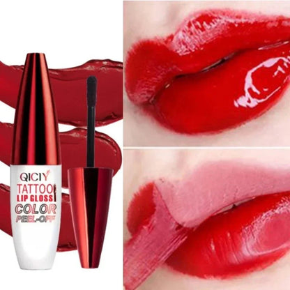 lucidalabbra staccabile rosso brillante effetto opaco lungo durata impermeabile peeling labbra