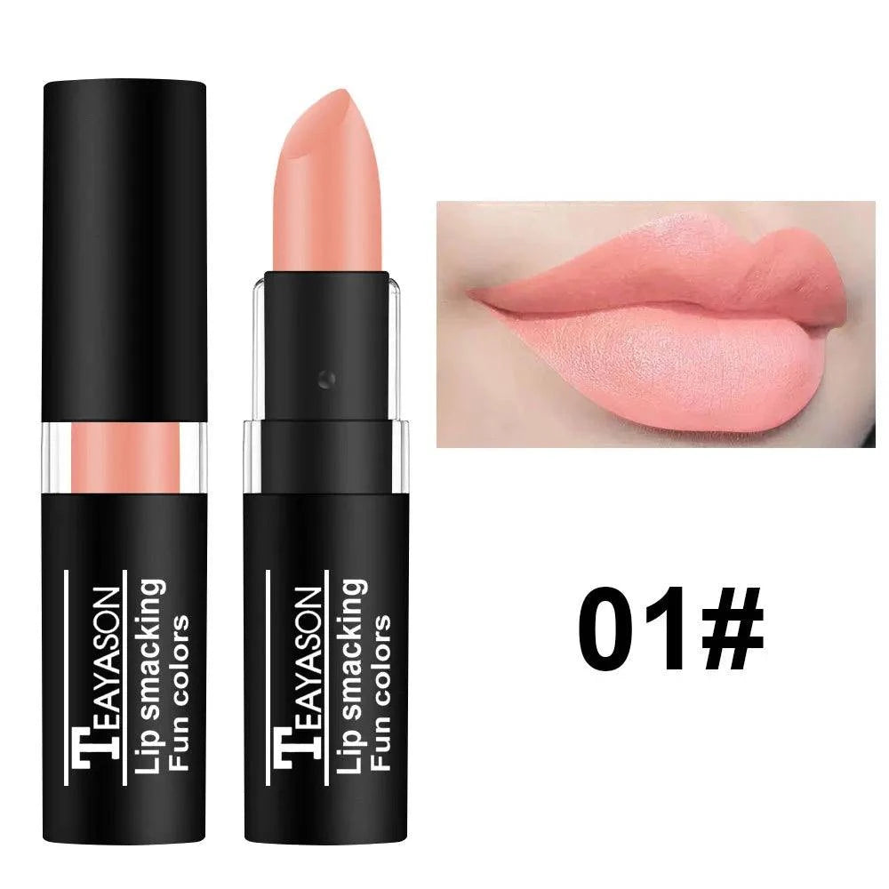 Rossetto nudo opaco effetto matte colore naturale lunga durata impermeabile pigmentato