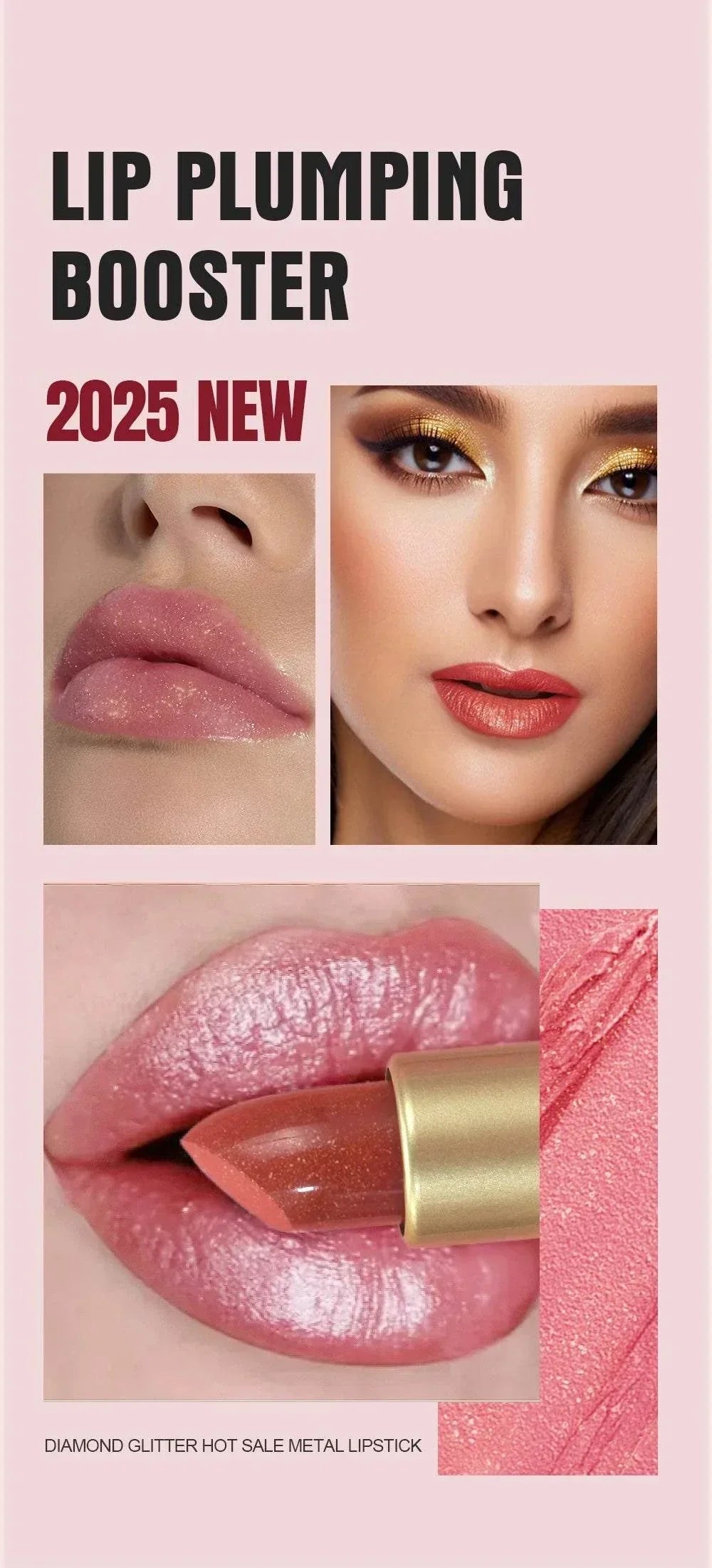 Velvet pink glitter waterproof matte lipstick Rossetto in velluto by CHOOSE RASME