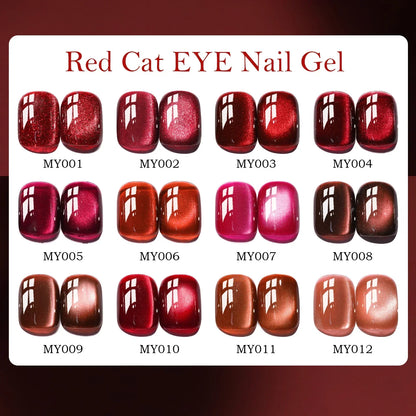 Smalto per unghie gel magnetico occhio di gatto rubino rosso da 7,5 ml