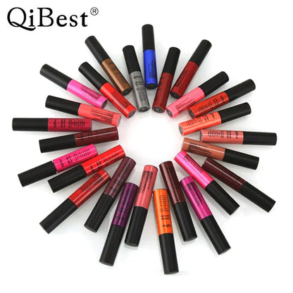 Kit lucidalabbra impermeabile, nudo lipkit pigmento rosso scuro nero 