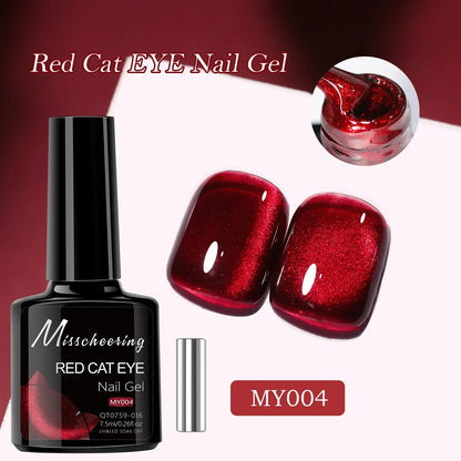 Smalto per unghie gel magnetico occhio di gatto rubino rosso da 7,5 ml