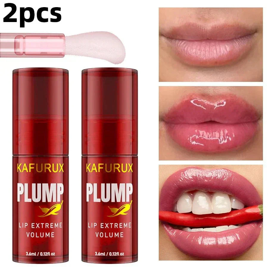Olio per labbra idratante KAFURUX gloss volumizzante lucido e nutriente lunga durata.