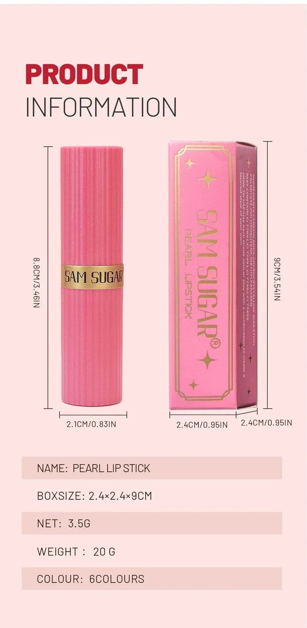 Rossetto in velluto glitter rosa metallizzato opaco idratante impermeabile lunga durata