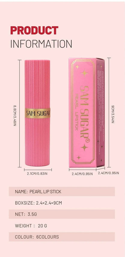 Rossetto in velluto glitter rosa metallizzato opaco idratante impermeabile lunga durata