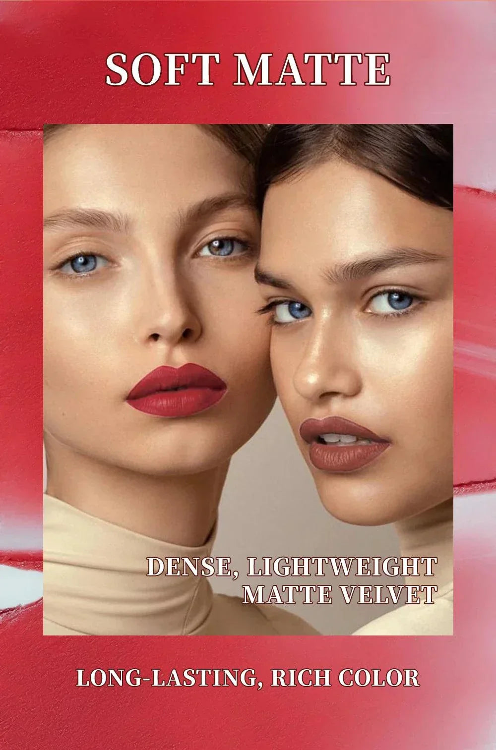 Matita per labbra QiBest marrone nude opaco impermeabile velluto contouring lipliner