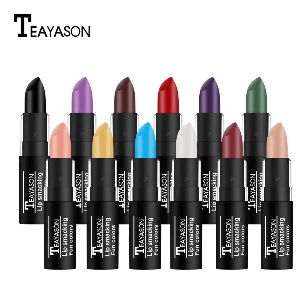Rossetto nudo opaco impermeabile a lunga durata in 12 colori, rossetto pigmentato TEAYASON