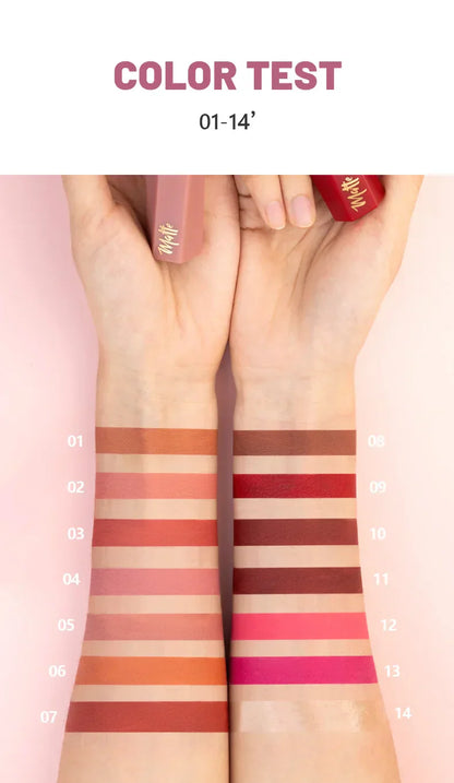 Tinta labbra in velluto: Collezione impermeabile a 13 colori