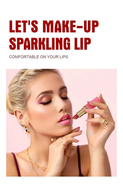 Velvet pink glitter waterproof matte lipstick by CHOOSE RASME