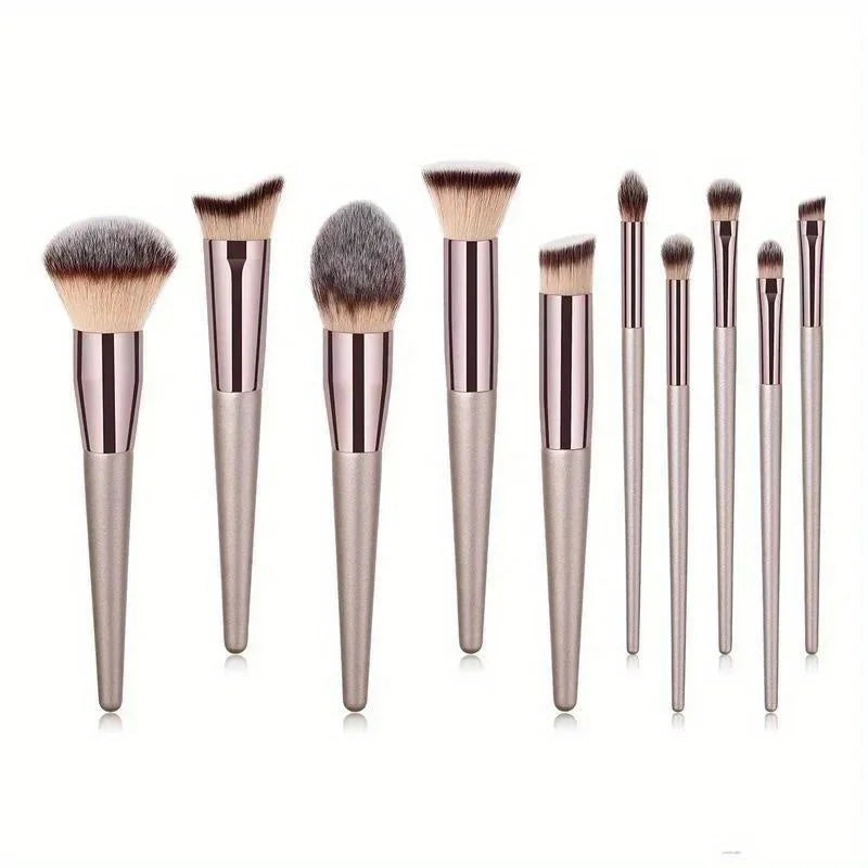 Set completo di pennelli champagne oro