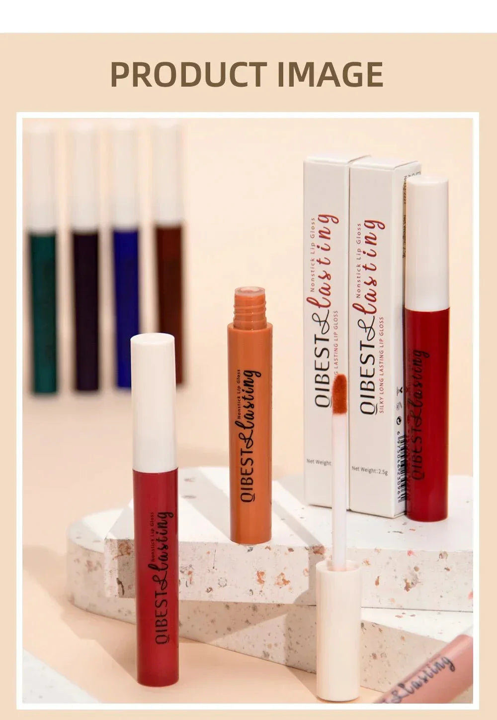 rossetto liquido opaco impermeabile lunga durata tonalità nude e rosso con applicatore lucidalabbra