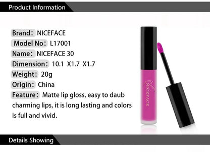 Rossetto liquido nudo velluto ultra opaco lunga durata colore rosa vivace impermeabile