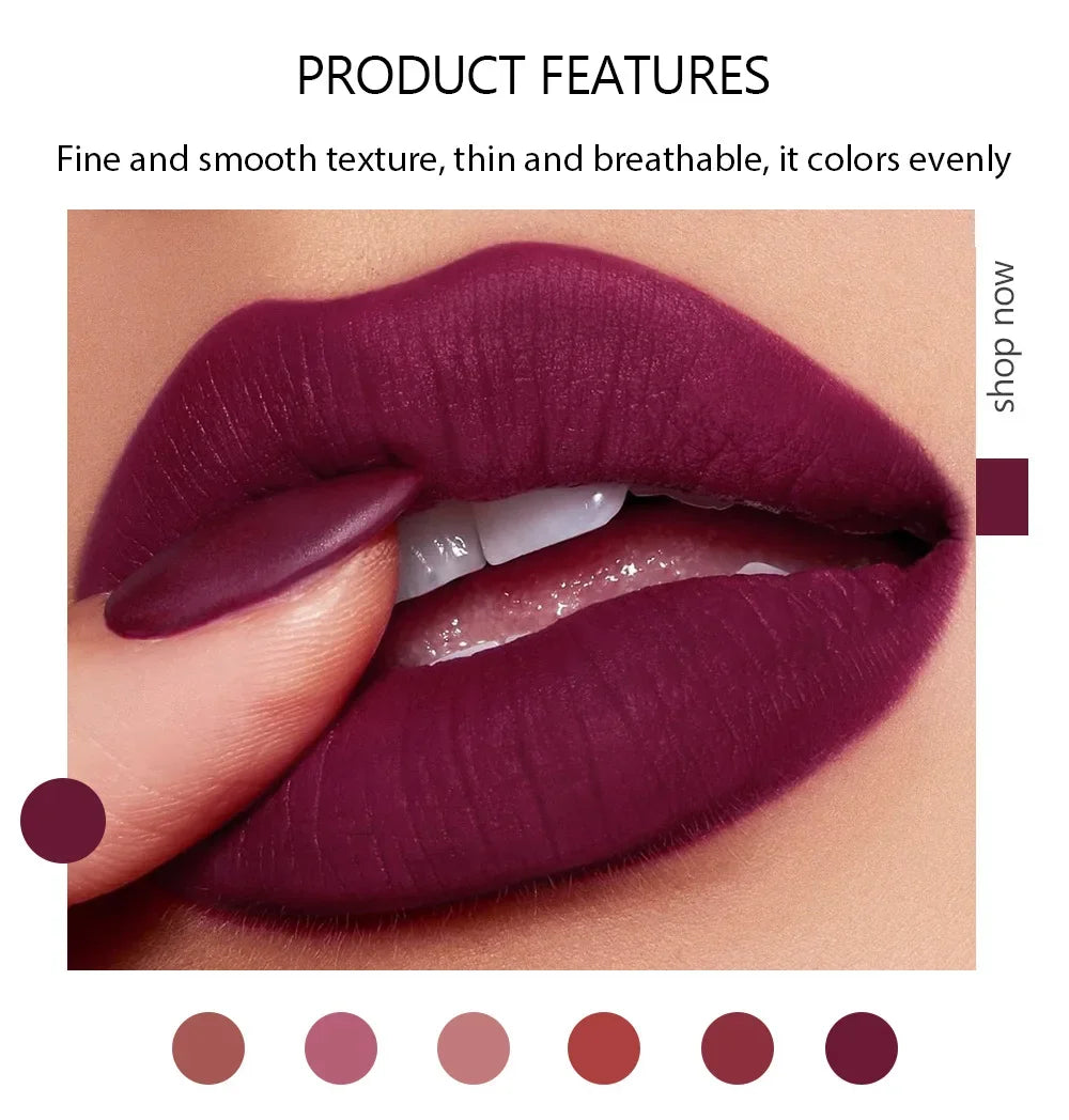 Rossetto opaco nudo Impermeabile a lunga durata Tazza antiaderente 