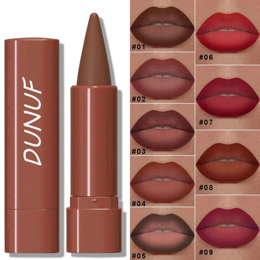 penna per labbra opaca DUNUF in varie tonalità con applicazione vellutata e definizione elegante