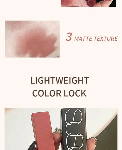 rossetto opaco impermeabile a tubo sottile colore naturale resistente al sudore e sbiadimento