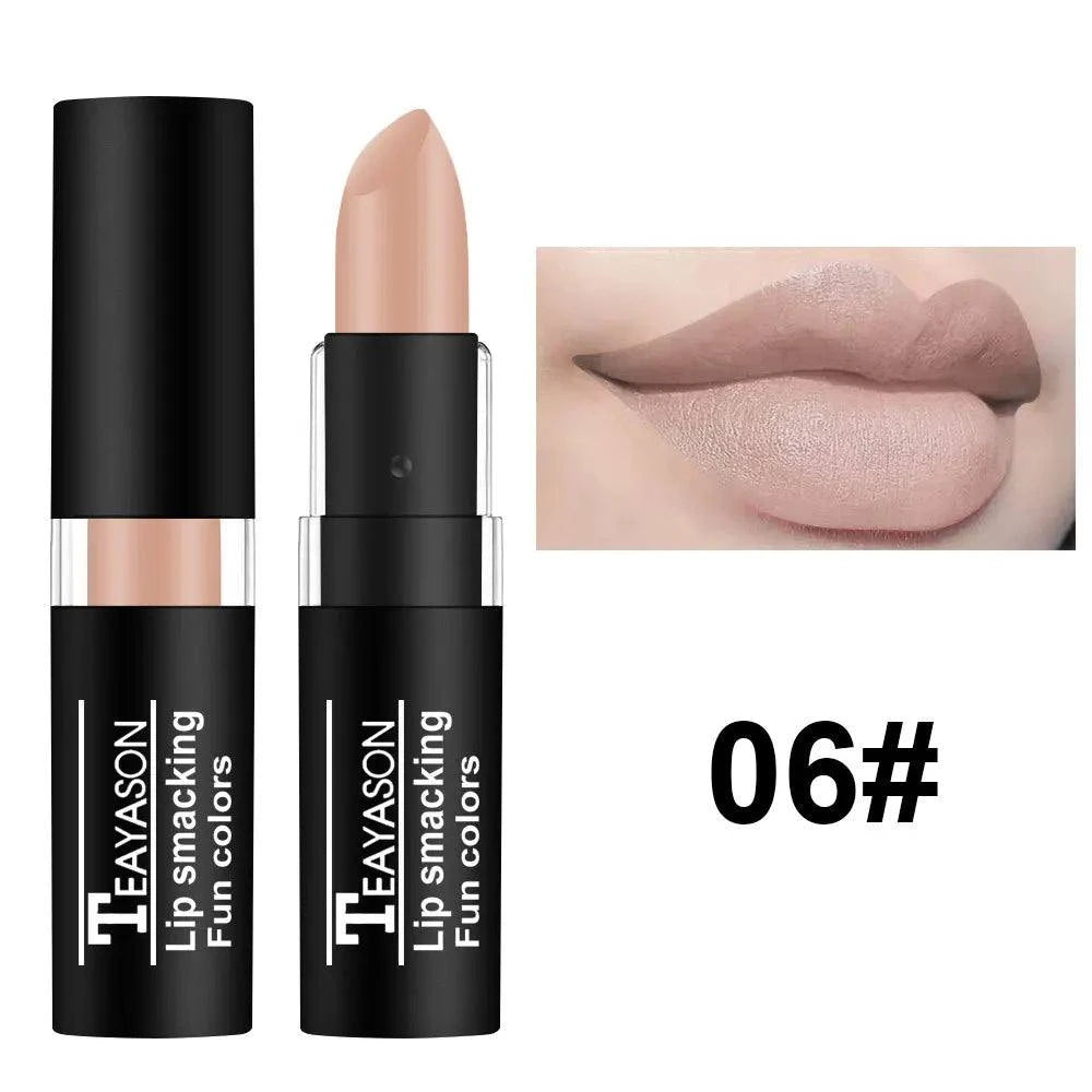 Rossetto nudo opaco , 12 colori Impermeabile a lunga durata Tazza 