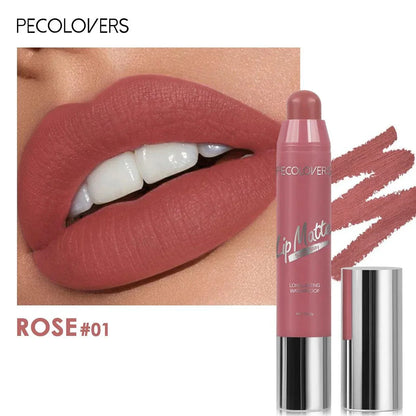 Penna per rossetto opaco vellutato effetto lunga durata impermeabile colore rosa