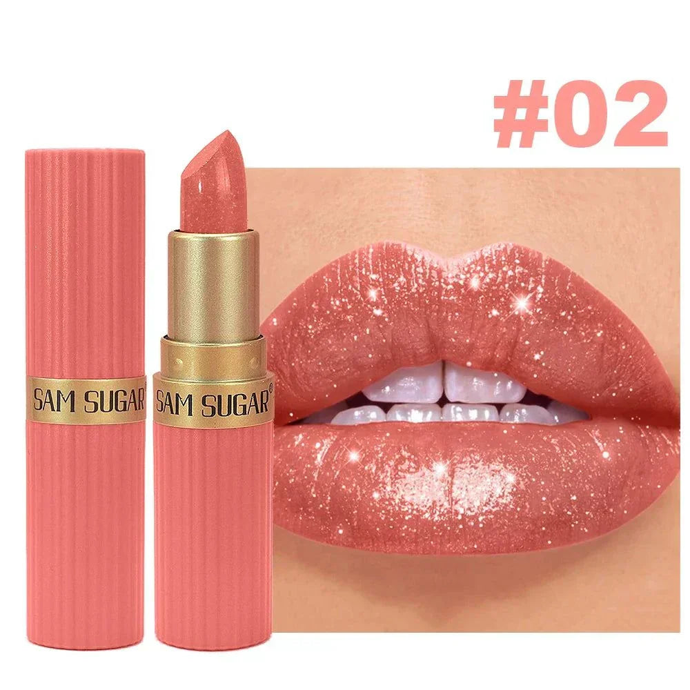 Velvet pink glitter waterproof matte lipstick by CHOOSE RASME