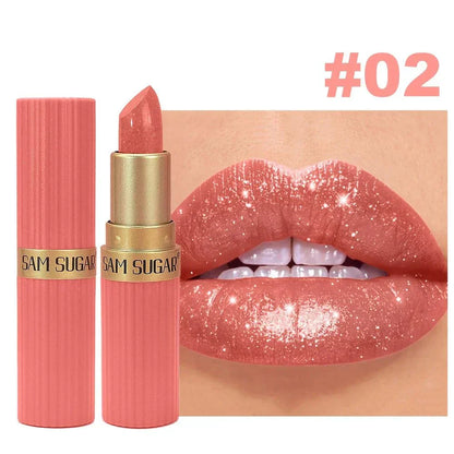 Velvet pink glitter waterproof matte lipstick by CHOOSE RASME