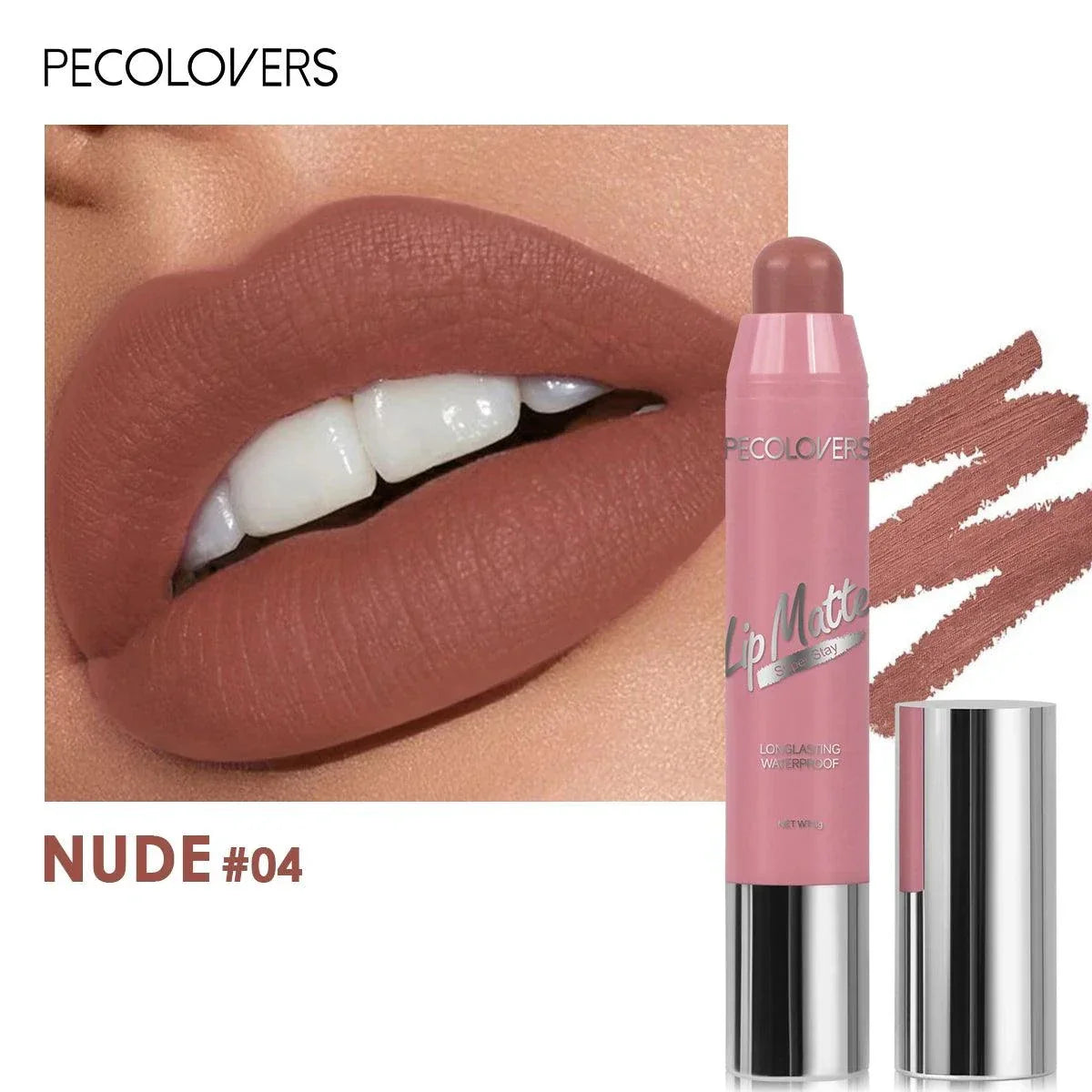 Penna per rossetto opaco velluto colorato lunga durata impermeabile colore nude