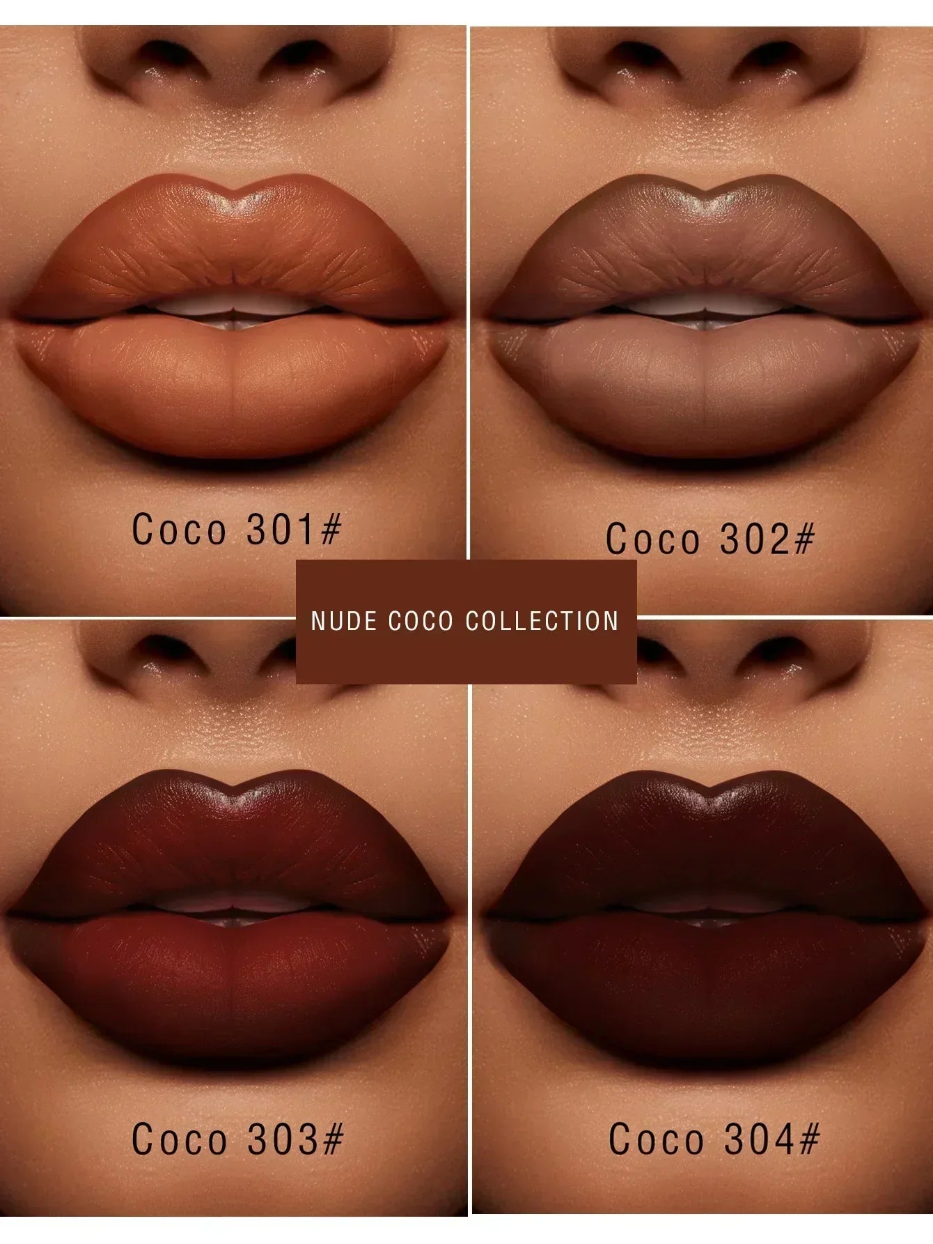 Rossetto in velluto caffè opaco lunga durata colori nude coco labbra morbide e idratate impermeabile