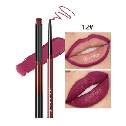 Penna per rossetto opaco lunga durata e matita labbra impermeabile colore rosso sexy