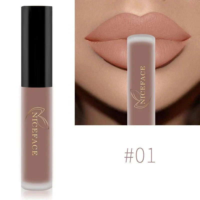 rossetto liquido nudo effetto velluto opaco lunga durata colore naturale per labbra cosmesi donna