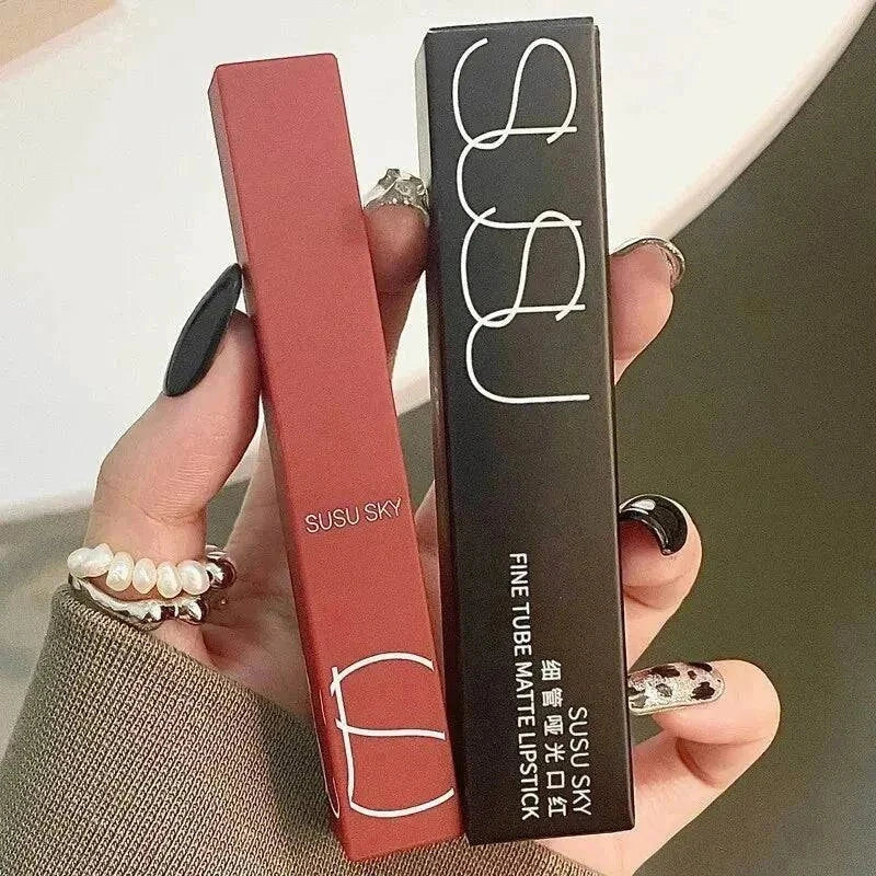 rossetto opaco impermeabile a tubo sottile resistente al sudore facile da applicare