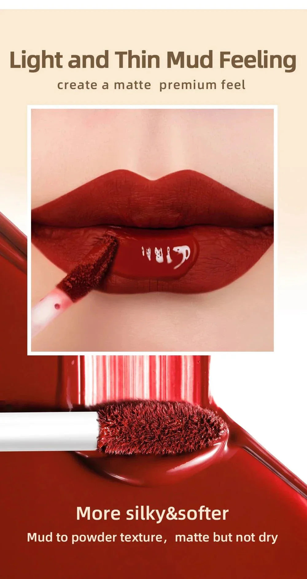 rossetto liquido opaco rosso effetto velluto lunga durata impermeabile