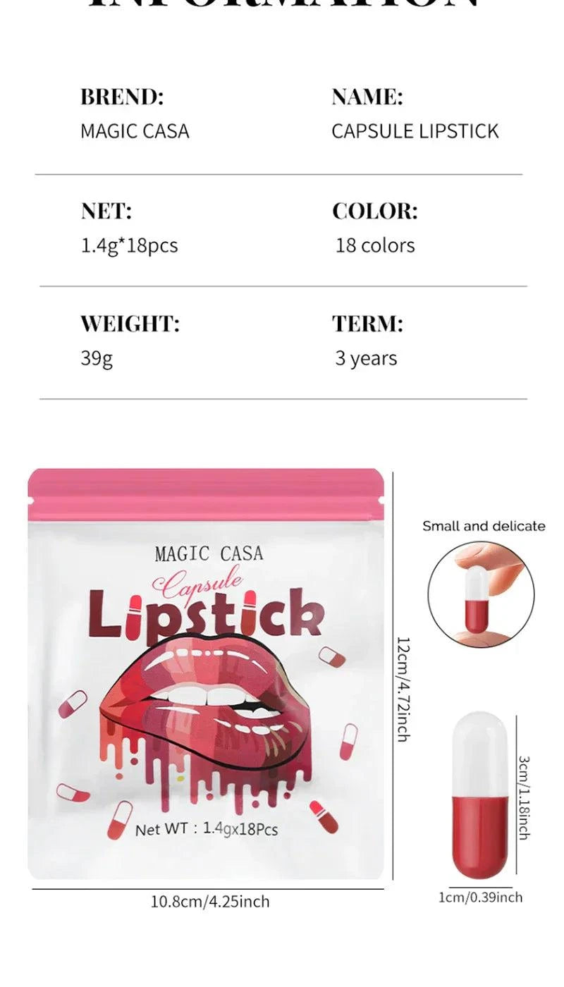 rossetti a capsula Mini opaco,duraturo, impermeabile, non trasferibile