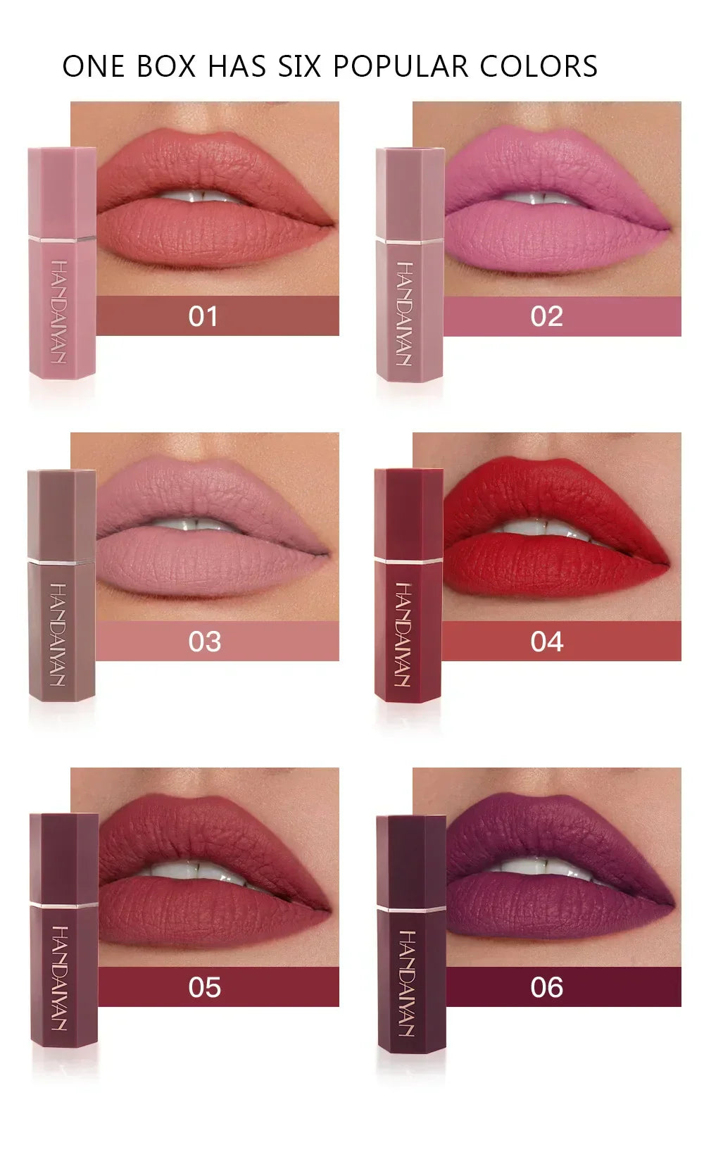 Rossetto opaco nudo Impermeabile a lunga durata Tazza antiaderente 