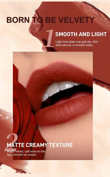 Penna per rossetto nude opaco a lunga durata effetto vellutato e texture cremosa