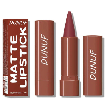 Penna per labbra opaca effetto vellutato color rosso mattone Dunuf