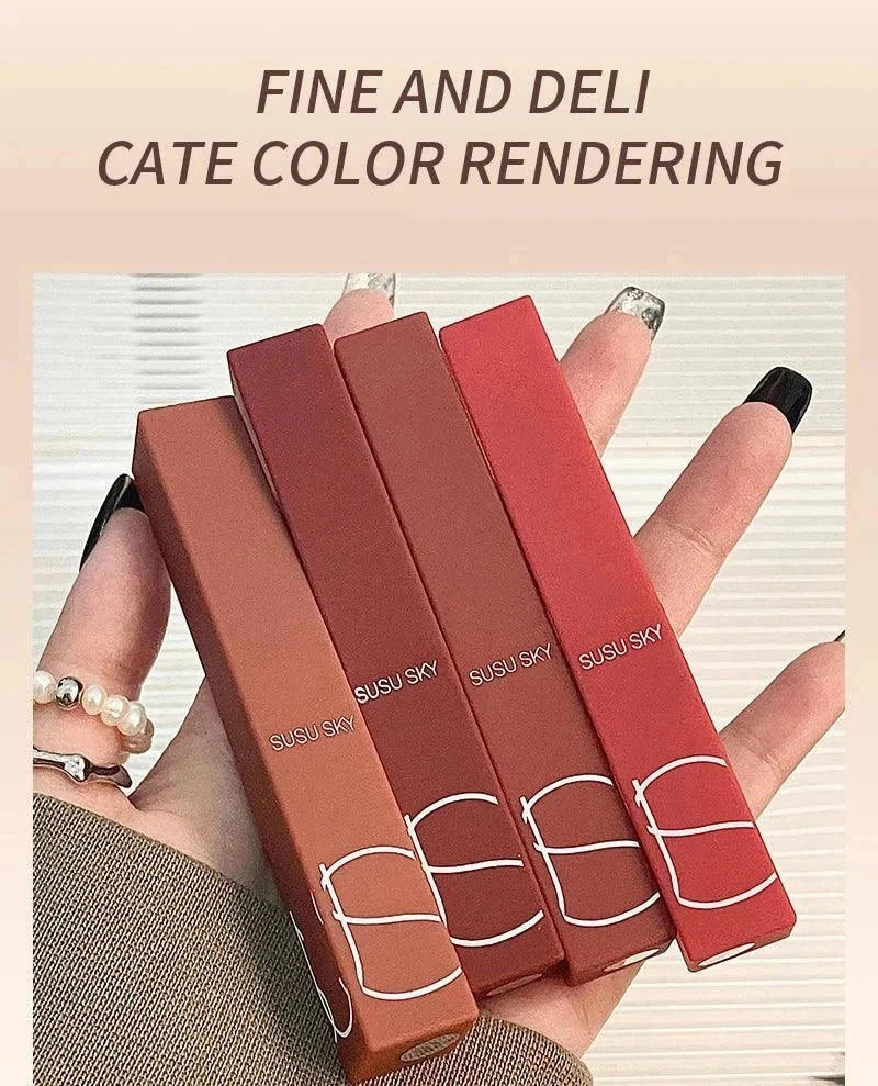 rossetto opaco a tubo sottile impermeabile resistente al sudore colori vari