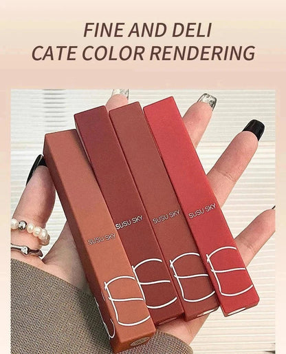 rossetto opaco a tubo sottile impermeabile resistente al sudore colori vari