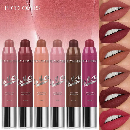 Penna per rossetto opaco velluto colorato lunga durata impermeabile varie tonalità rosa e marrone