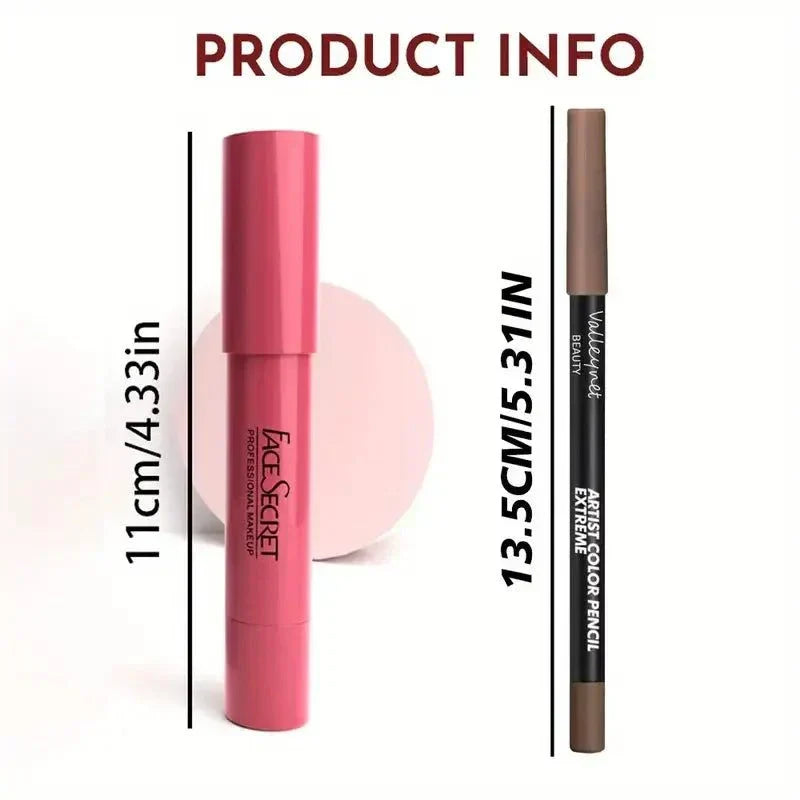 rossetto in velluto opaco FACESECRET set 2 pezzi formula non appiccicosa impermeabile lunga durata