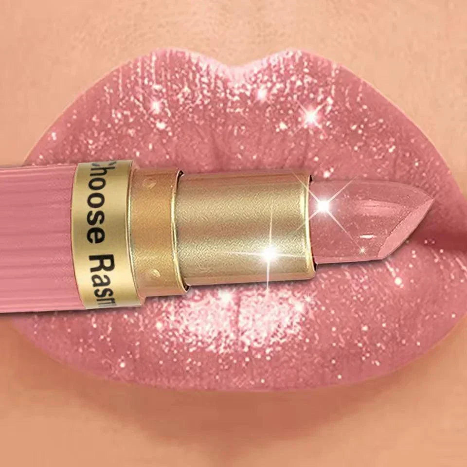Rossetto in velluto glitter rosa metallizzato opaco lunga durata idratante CHOOSE RASME