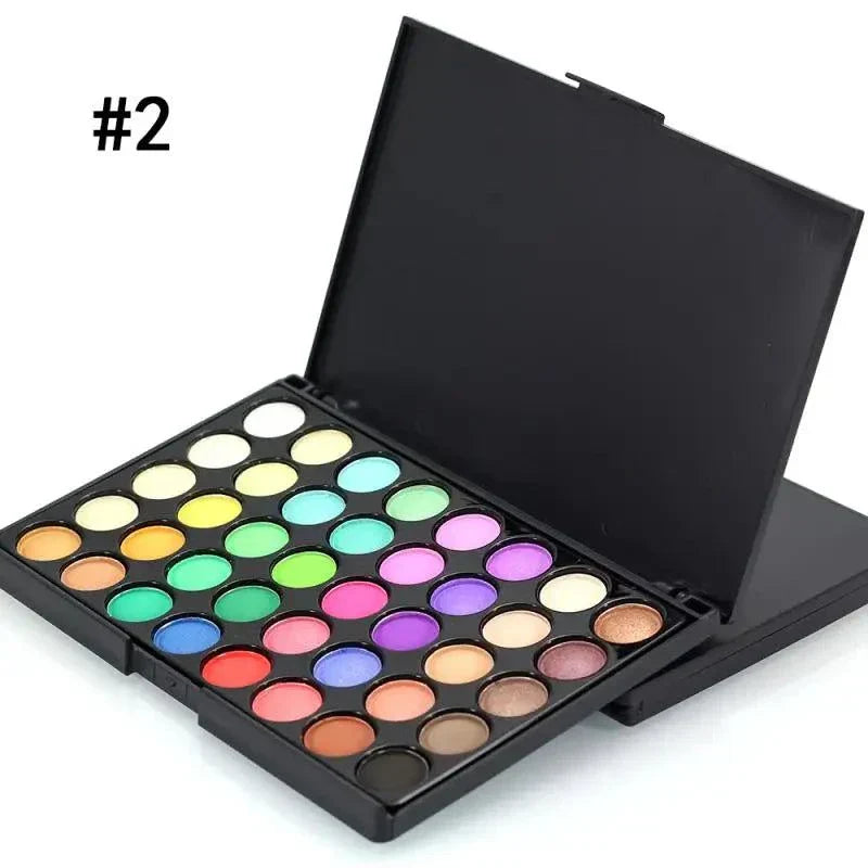 Palette di ombretti colorati vibranti e opachi impermeabili per trucco duraturo e brillante