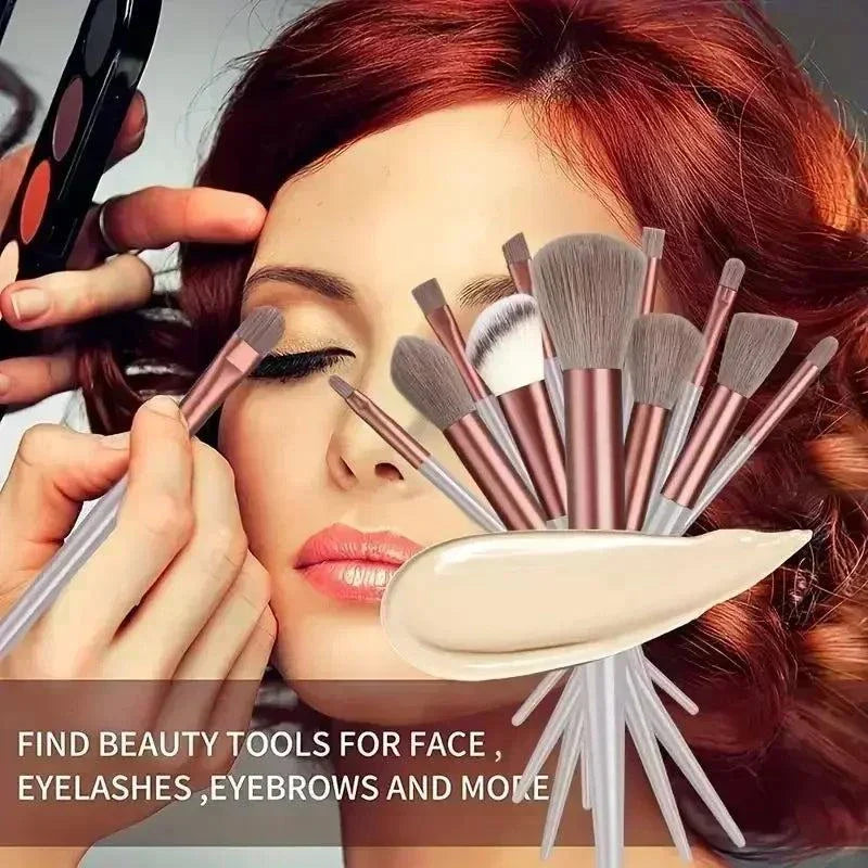 Set di pennelli per trucco morbido e soffice con manici in plastica e setole in nylon, varie dimensioni disponibili