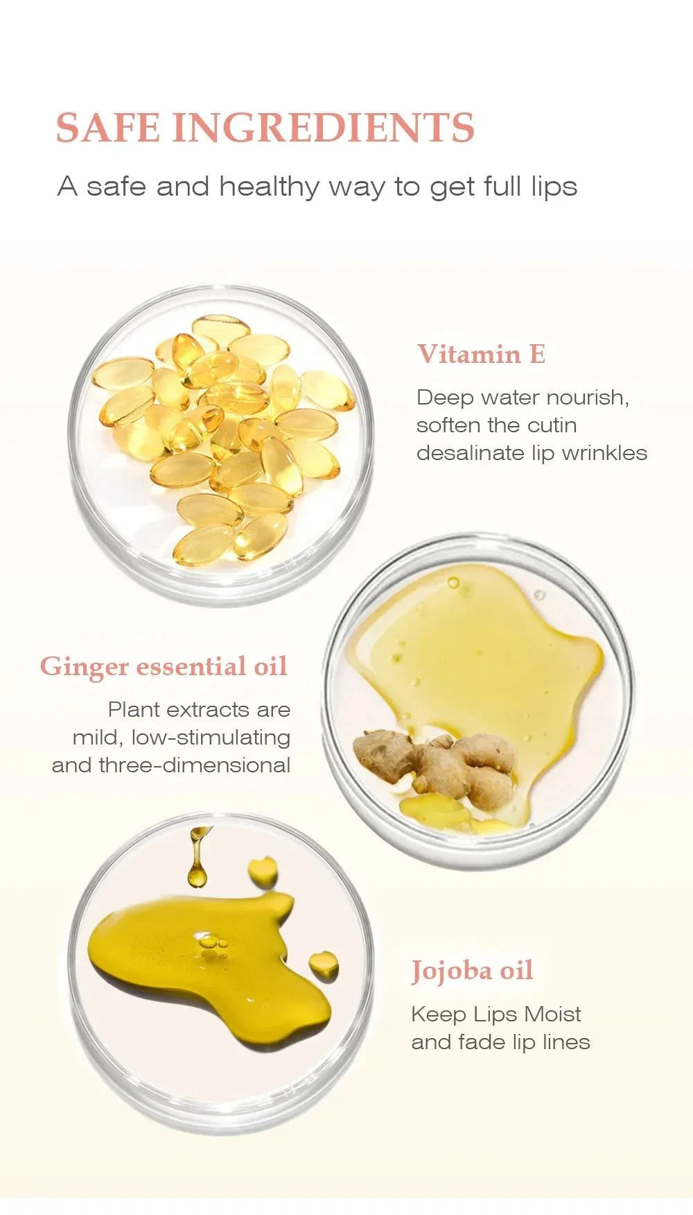 Crema rimpolpante per labbra Plumpe istantaneamente le labbra Aumenta