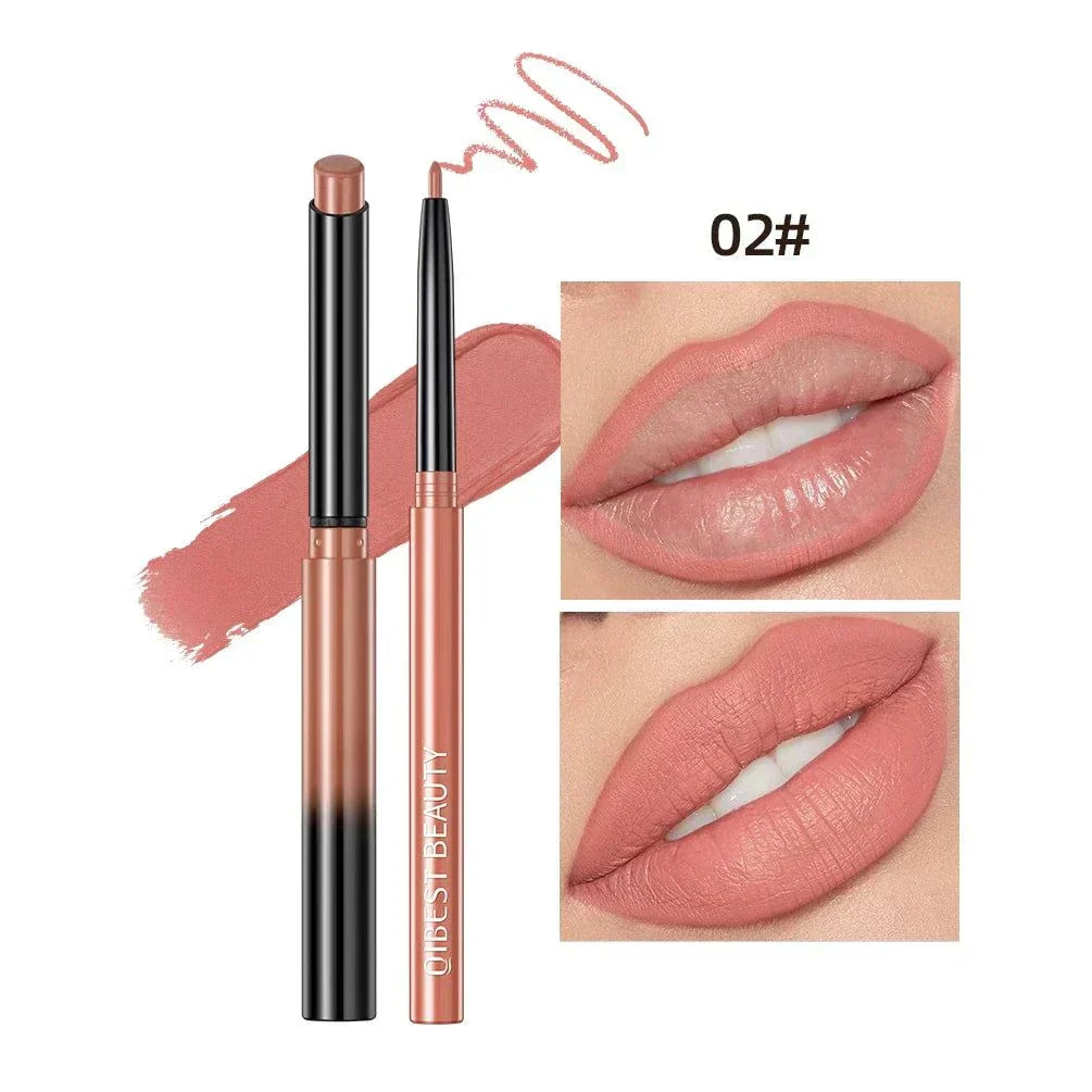 Penna per rossetto nudo opaco e matita per labbra lunga durata impermeabile colore rosso sexy