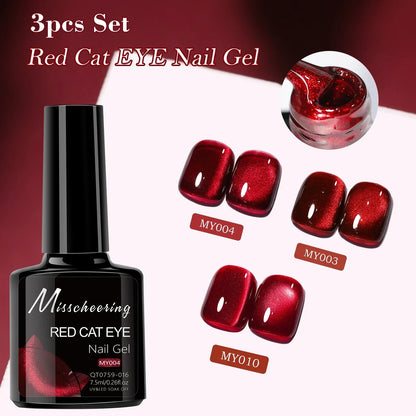 Smalto per unghie gel magnetico occhio di gatto rubino rosso da 7,5 ml