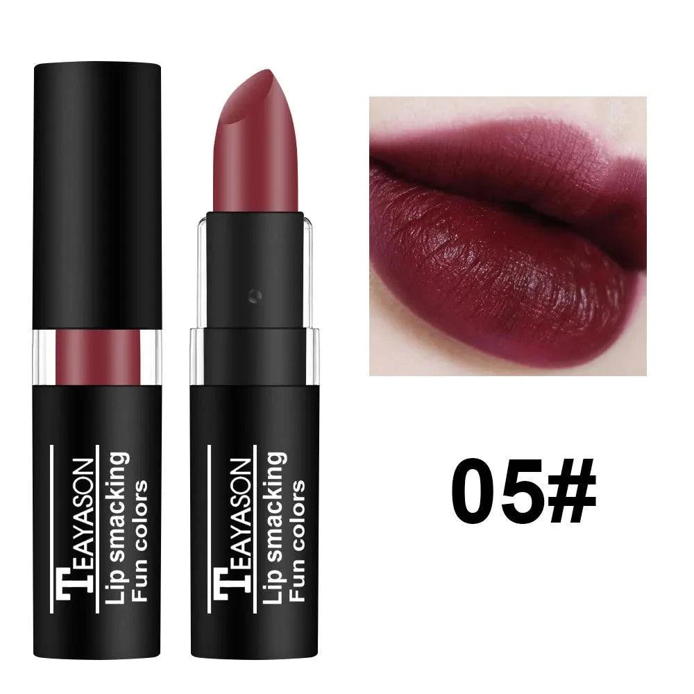 Rossetto nudo opaco 05 colore vino opaco lunga durata impermeabile labbra morbide pigmentate