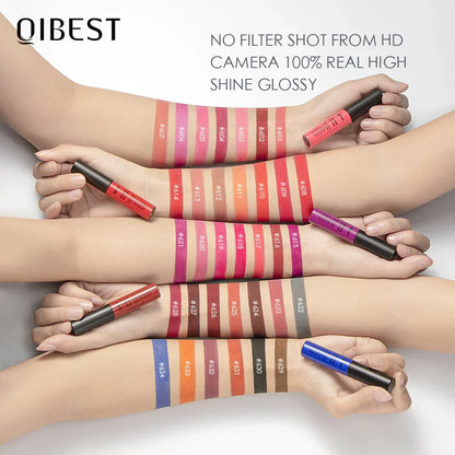 Rossetto liquido impermeabile opaco 34 colori su braccia con finish brillante e lunga durata
