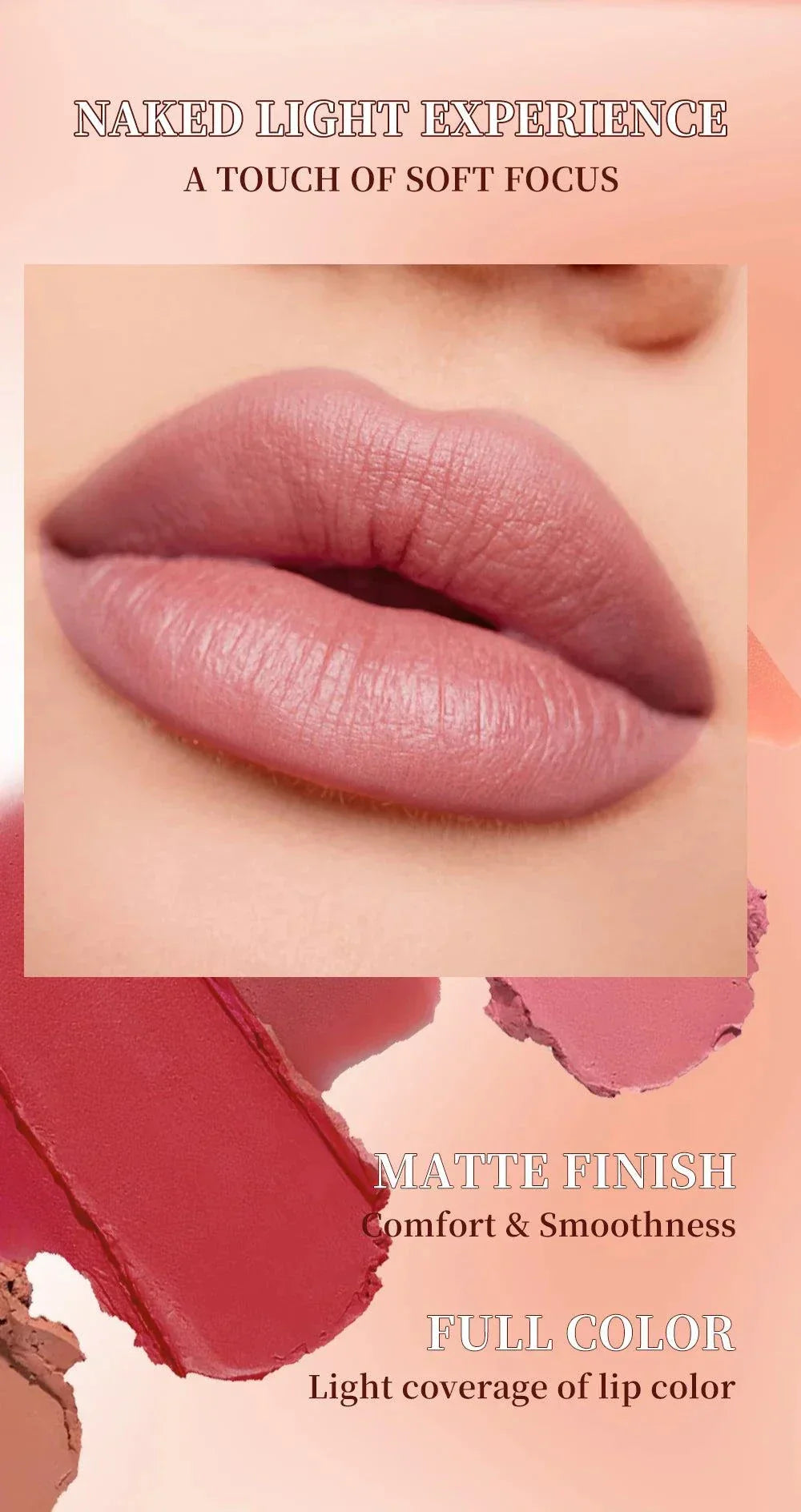 Matita per labbra marrone nude opaco QiBest lipliner waterproof vellutato