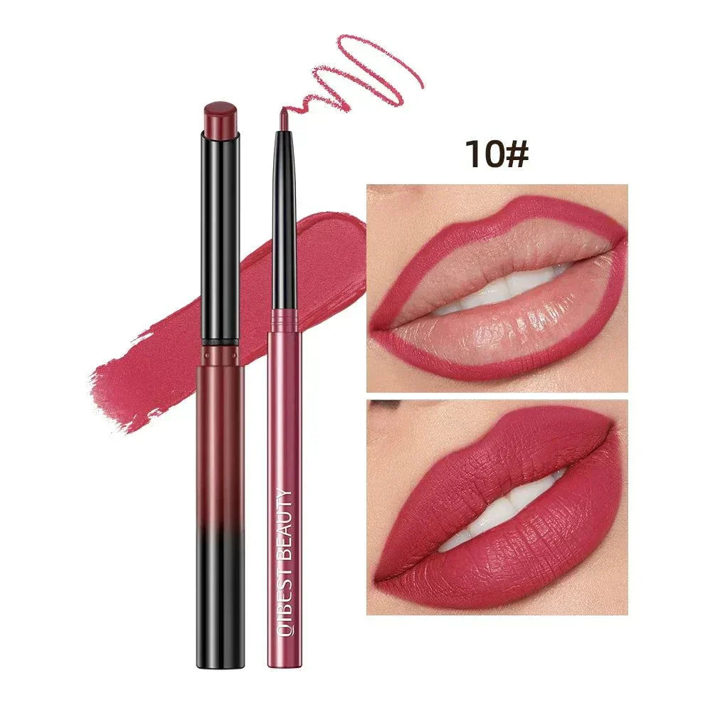 penna per rossetto opaco nudo a lunga durata e matita labbra impermeabile rosso sexy