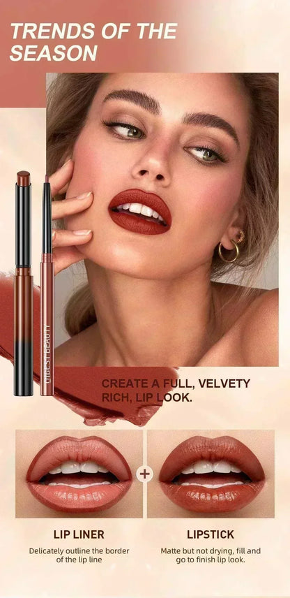 penna per rossetto nudo opaco set matita labbra lunga durata impermeabile rosso sexy