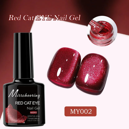 Smalto per unghie gel magnetico occhio di gatto rubino rosso da 7,5 ml